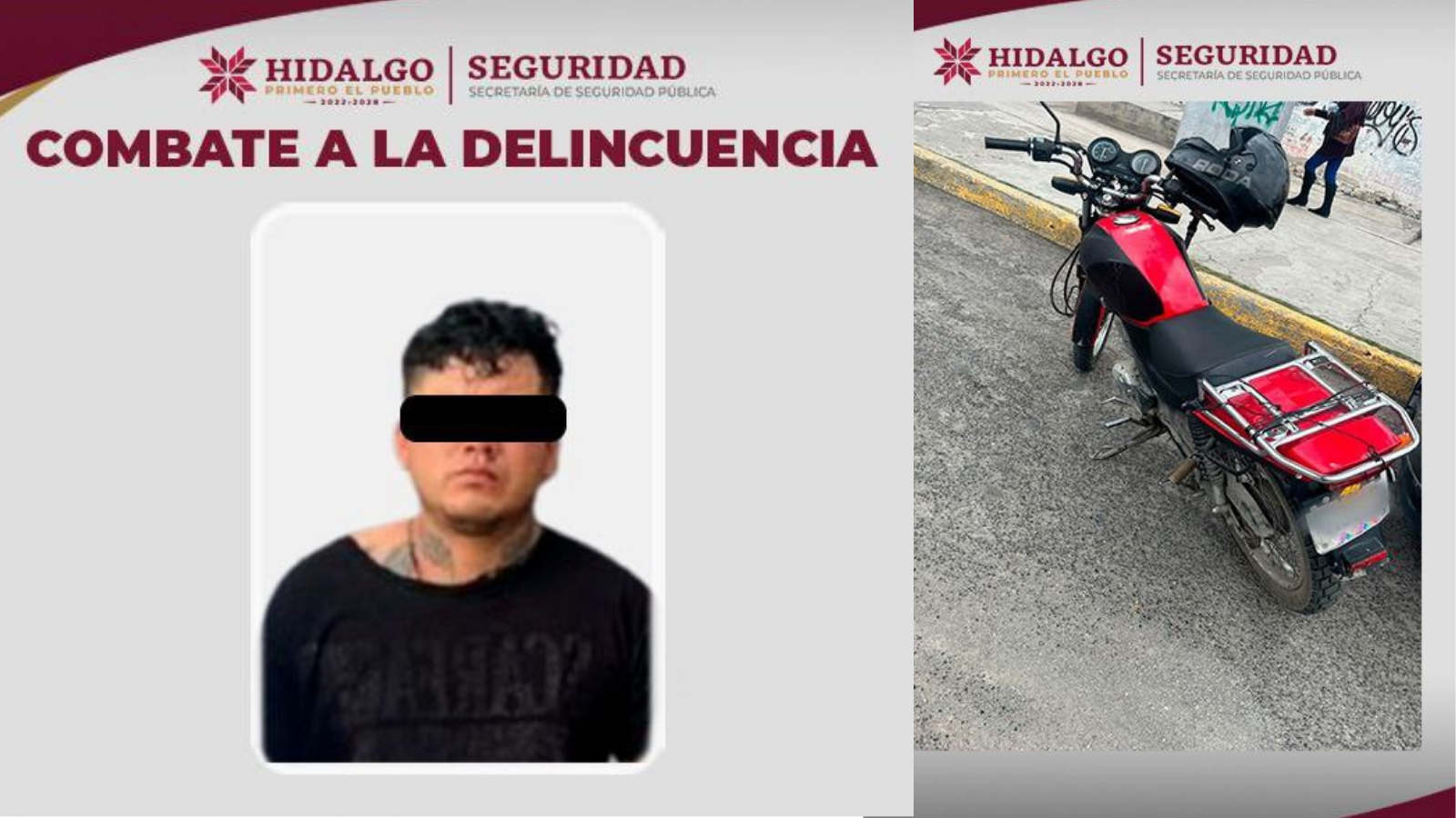 Detienen a presunto ladrón tras persecución en Pachuca