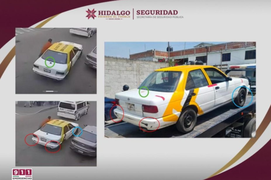 SSPH asegura a taxi involucrado en agresión a agentes de la Semoth