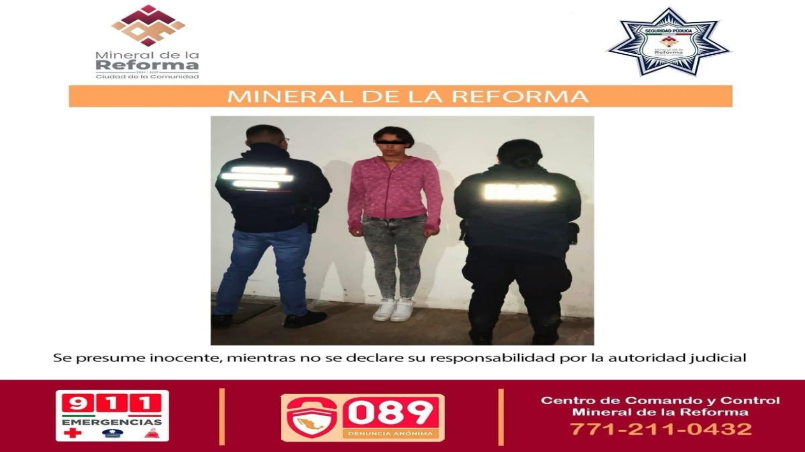 Detienen a mujer con orden de aprehensión por narcomenudeo en Mineral de Reforma