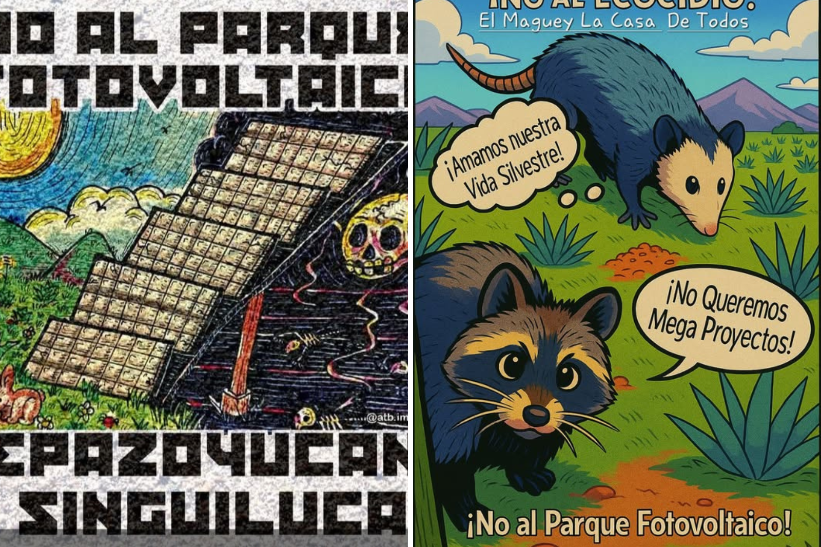 Marcha del color del maguey: protesta contra megaproyectos solares en Hidalgo