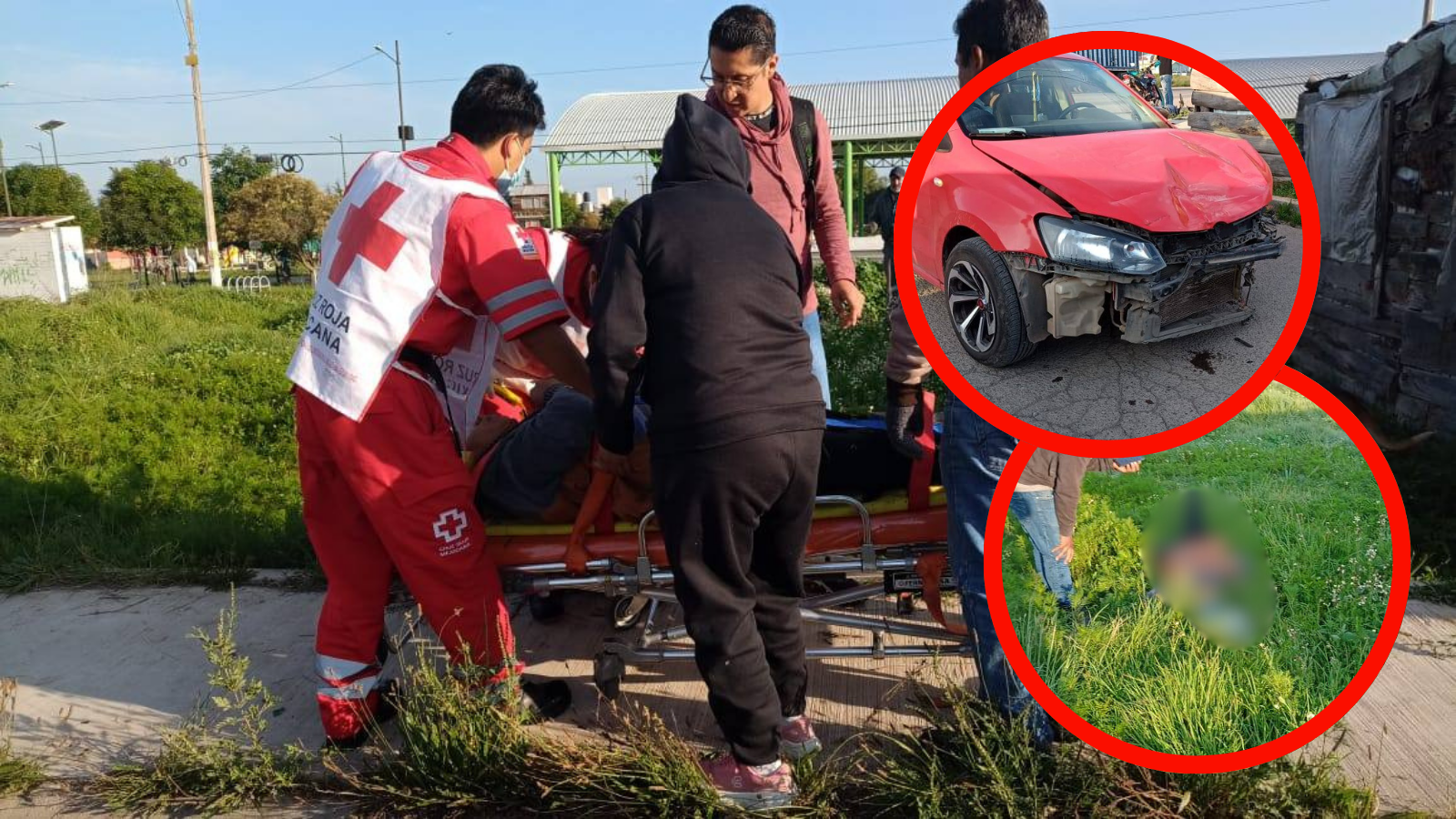 Motociclista impacta automóvil en Tulancingo