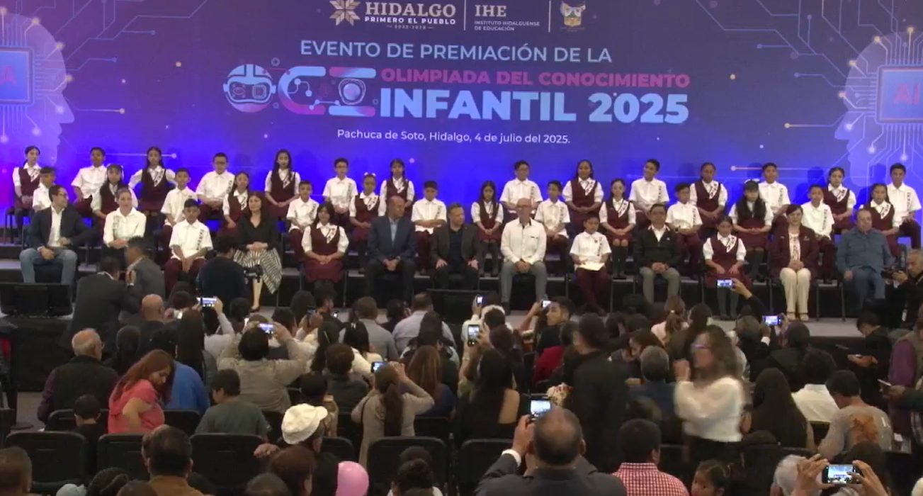 Reconocen a estudiantes hidalguenses ganadores de Olimpiada del Conocimiento Infantil