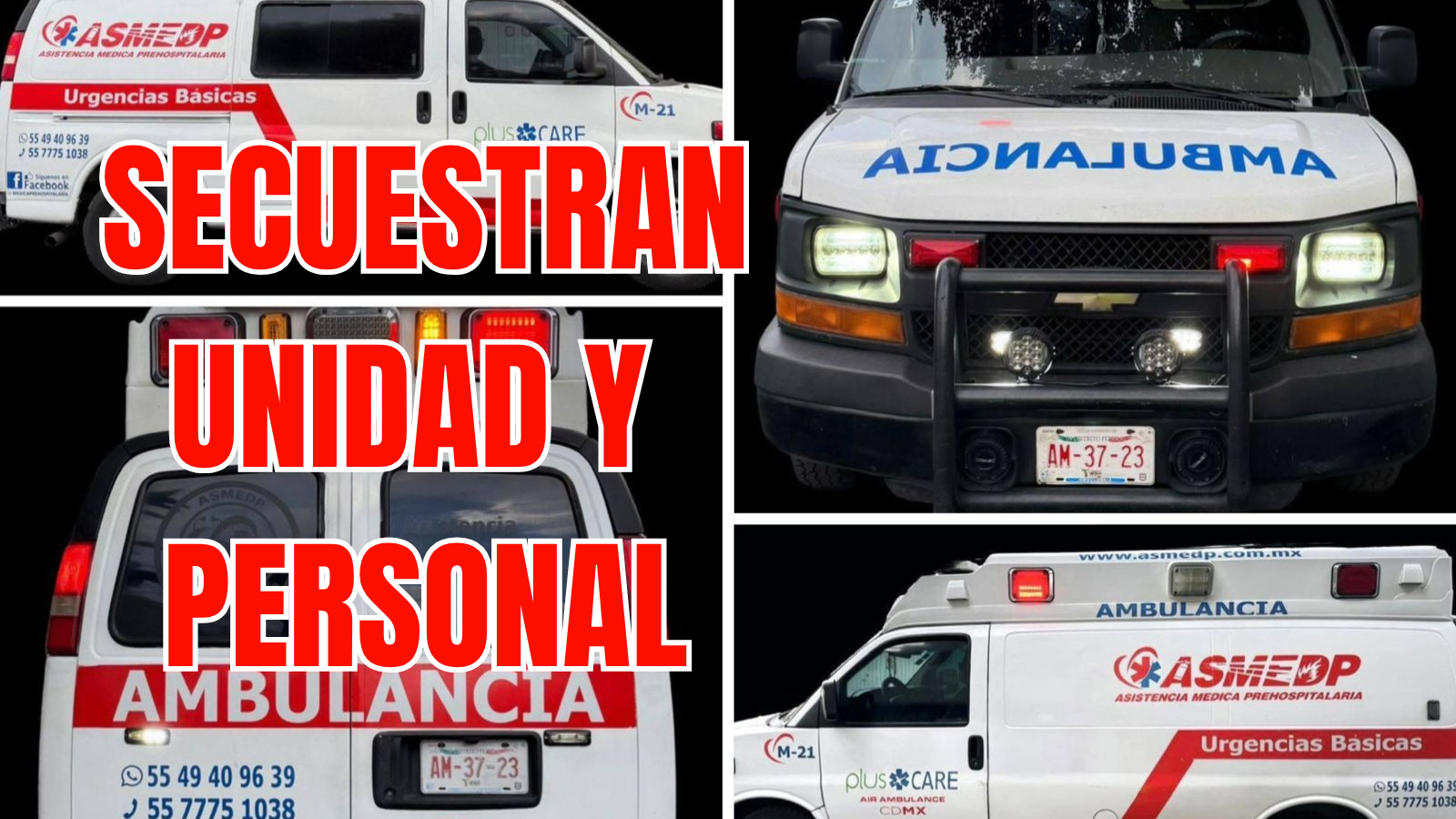 Ambulancia con personal médico fue secuestrada en Tulancingo