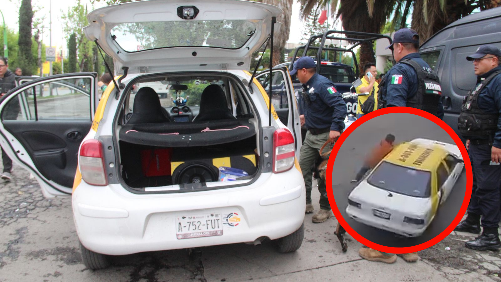 VIDEO | Taxista huye de operativo y arrastra a inspector en Tulancingo