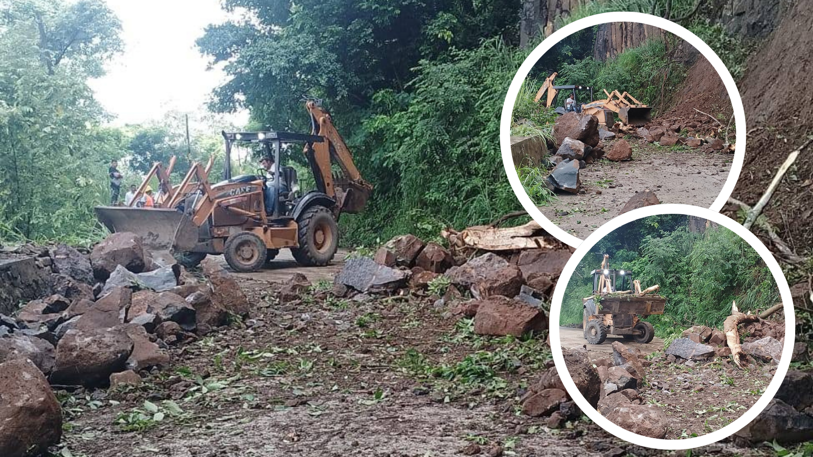 Lluvias provocan deslave y cierre parcial en carretera de Huautla