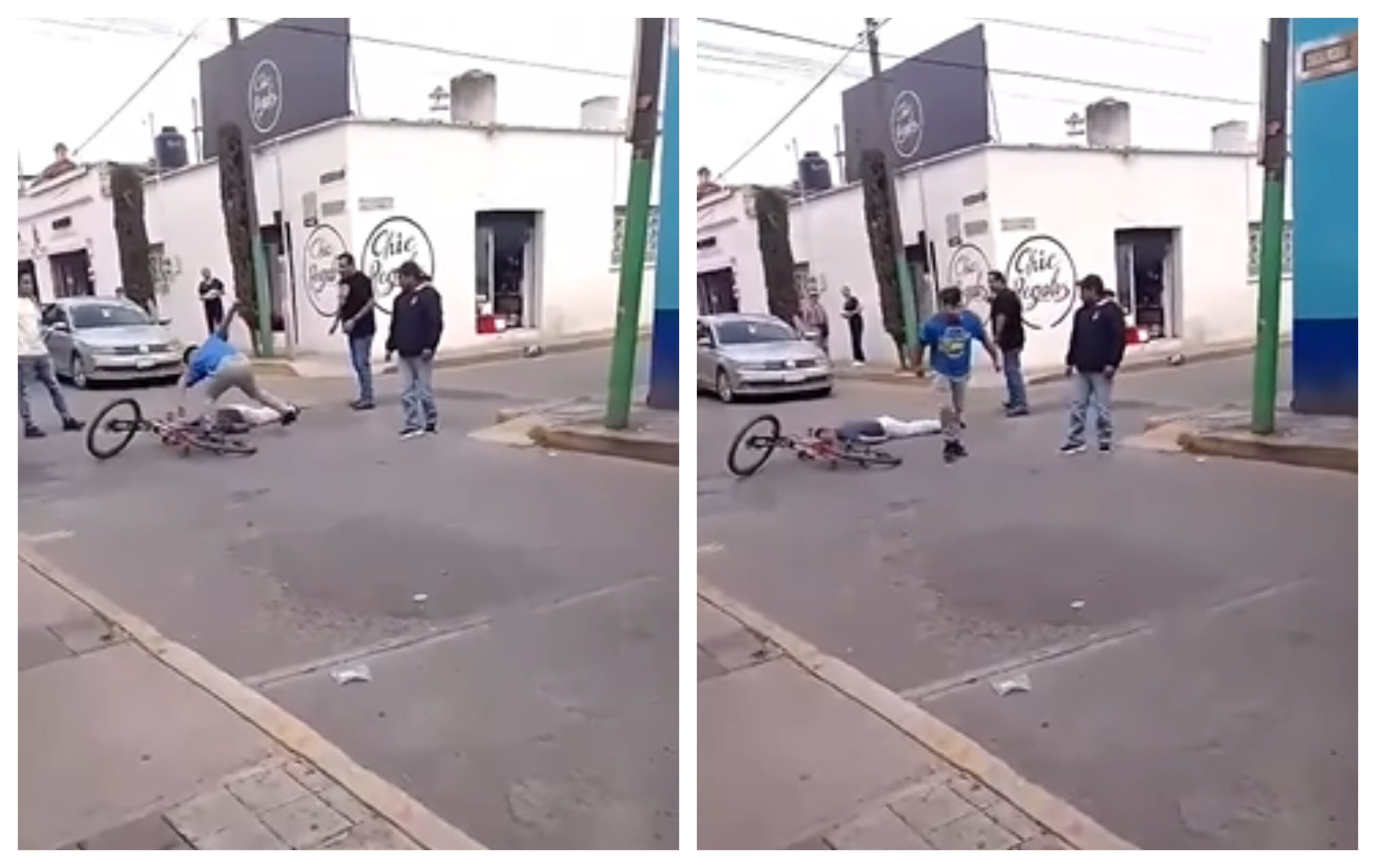 VIDEO | En Tulancingo, mandan a ciclista al hospital tras brutal golpiza que lo dejó tendido en el suelo