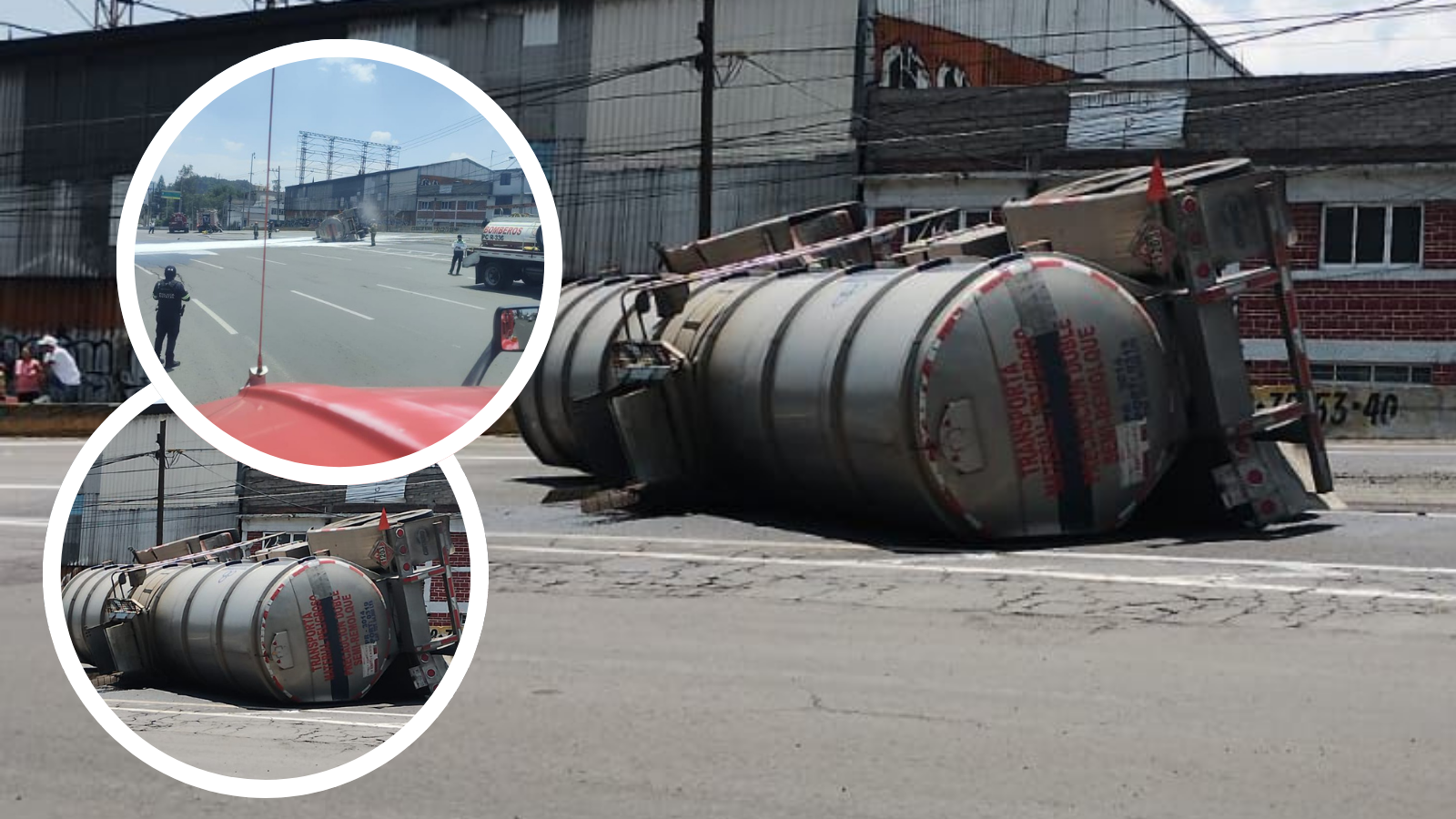 Cierran autopista México–Pachuca tras volcadura de pipa