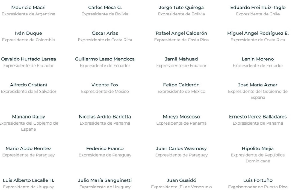 28 expresidentes de derecha, incluidos Fox y Calderón, firman carta en apoyo a Uribe