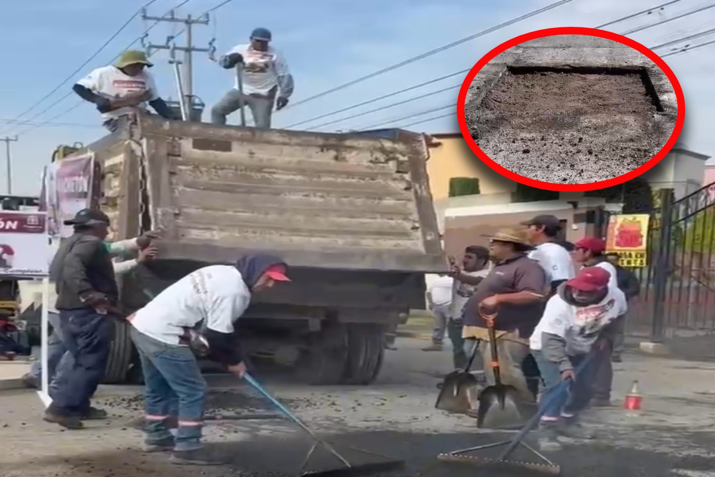 Programa municipal de bacheo en Tizayuca