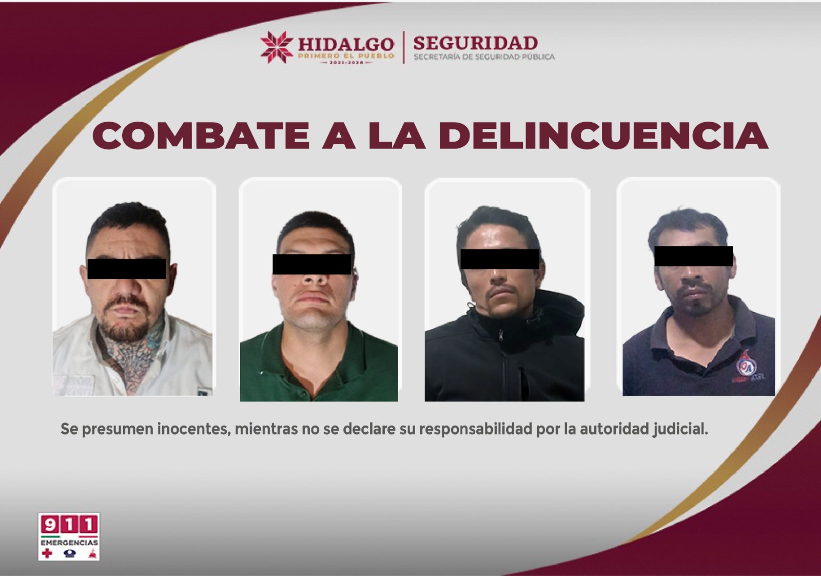 Detienen a cuatro en Tula con armas, droga y vehículos en operativos de SSPH