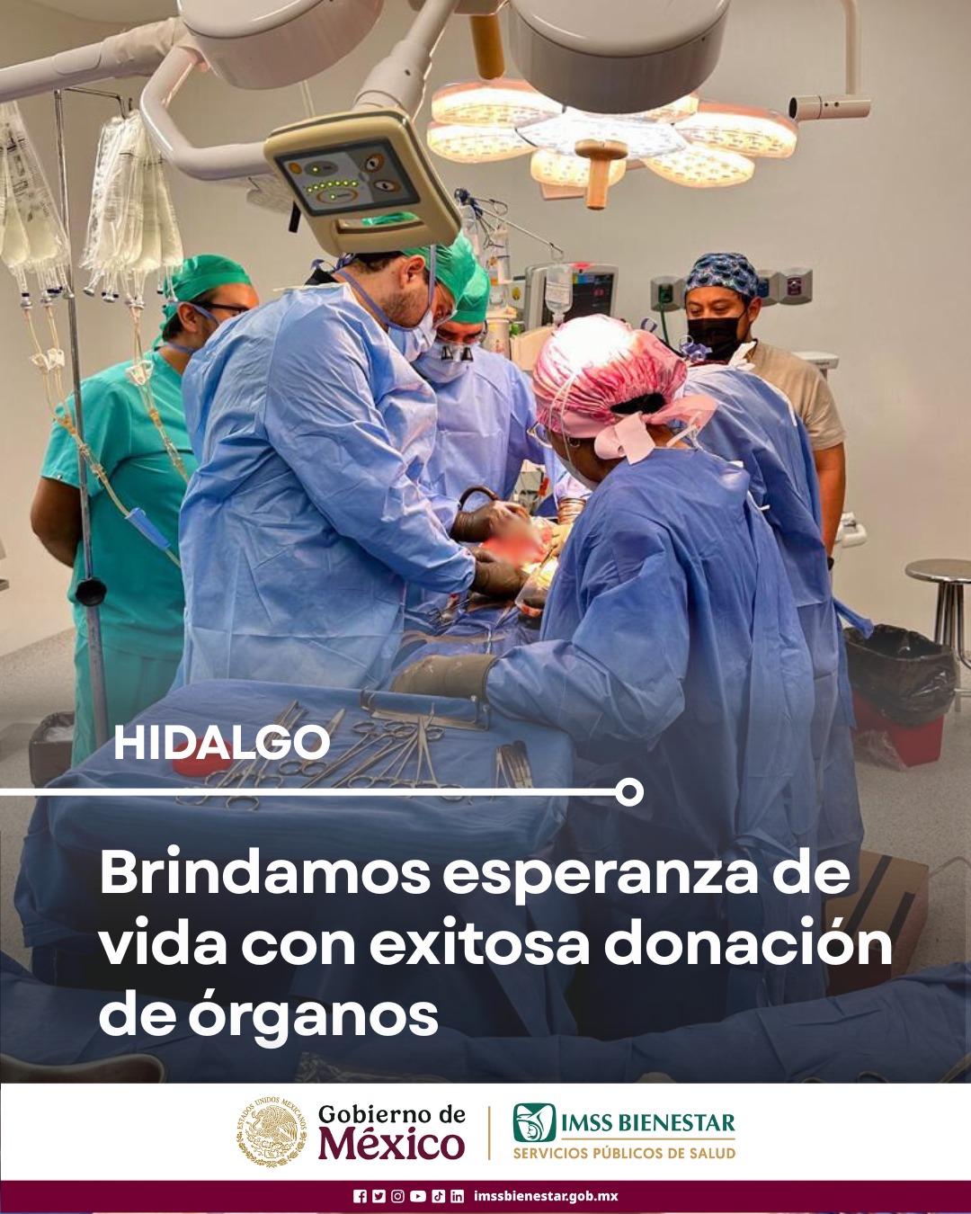IMSS Bienestar realiza procuración multiorgánica en Tulancingo