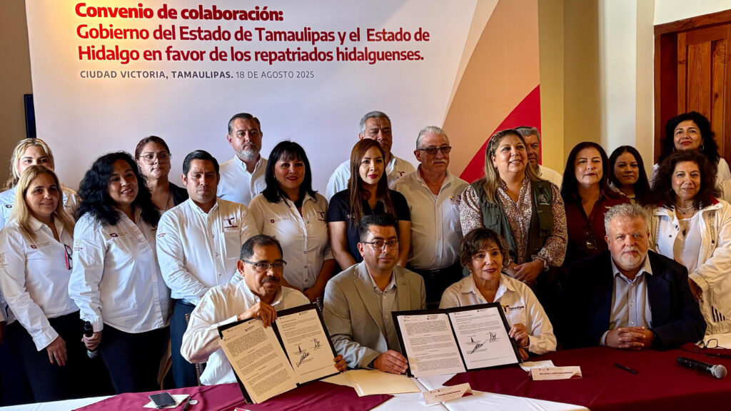 Firma convenio entre Hidalgo y Tamaulipas