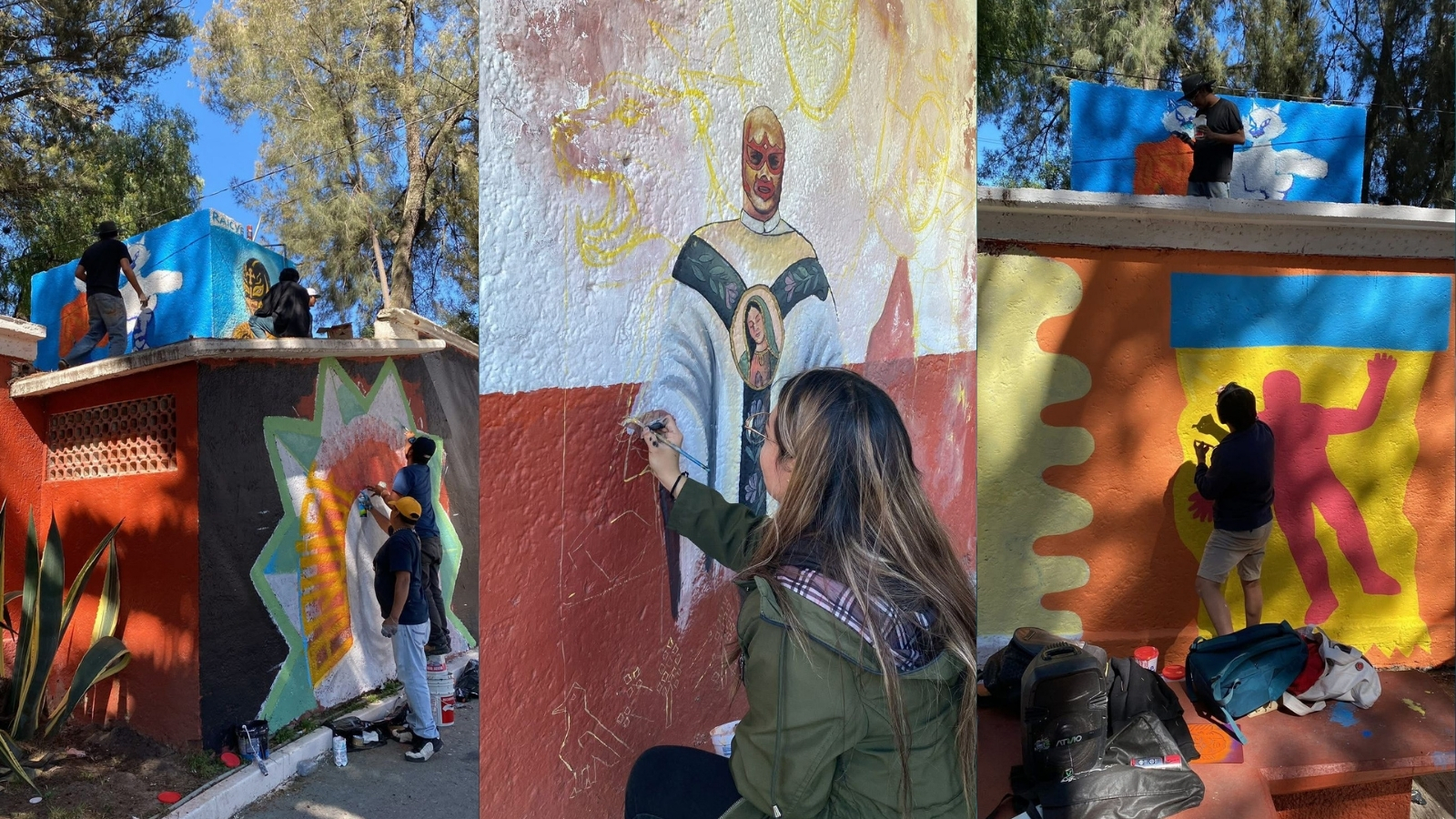Inauguran mural colectivo en Parque Hidalgo