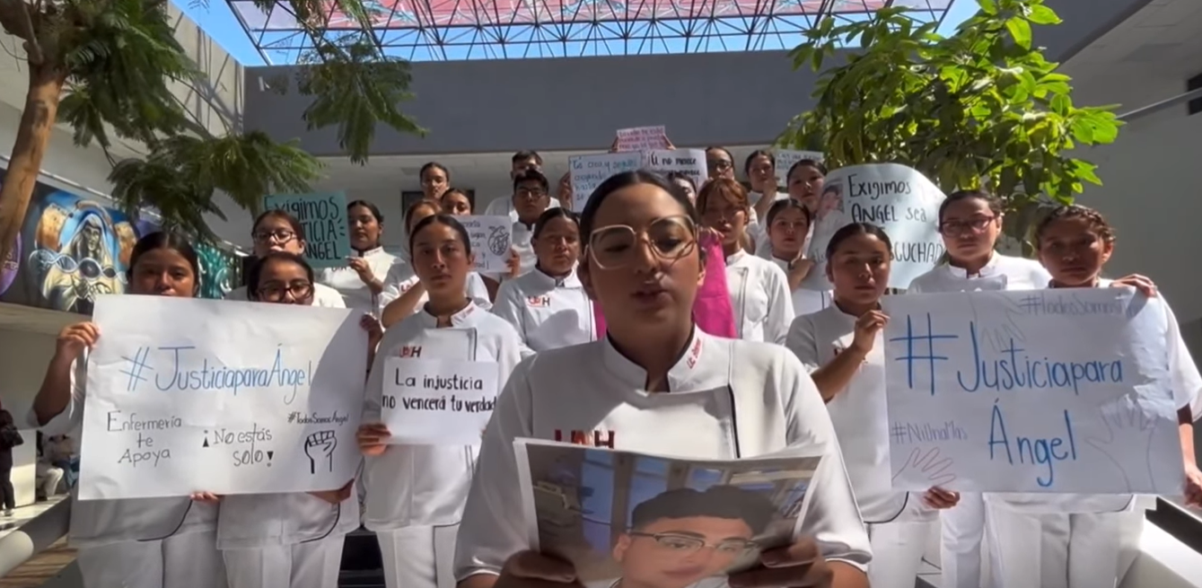 Estudiantes de la UAEH piden la liberación de Ángel, joven que defendió a su madre de ataque