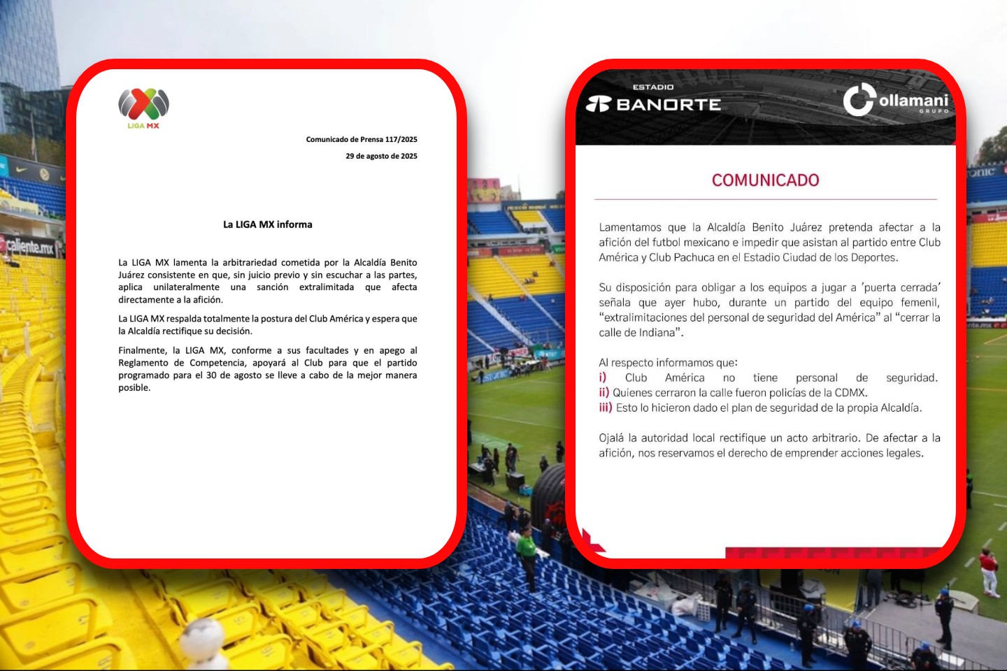 Liga MX respalda al Club América y lamenta veto al Estadio Ciudad de los Deportes