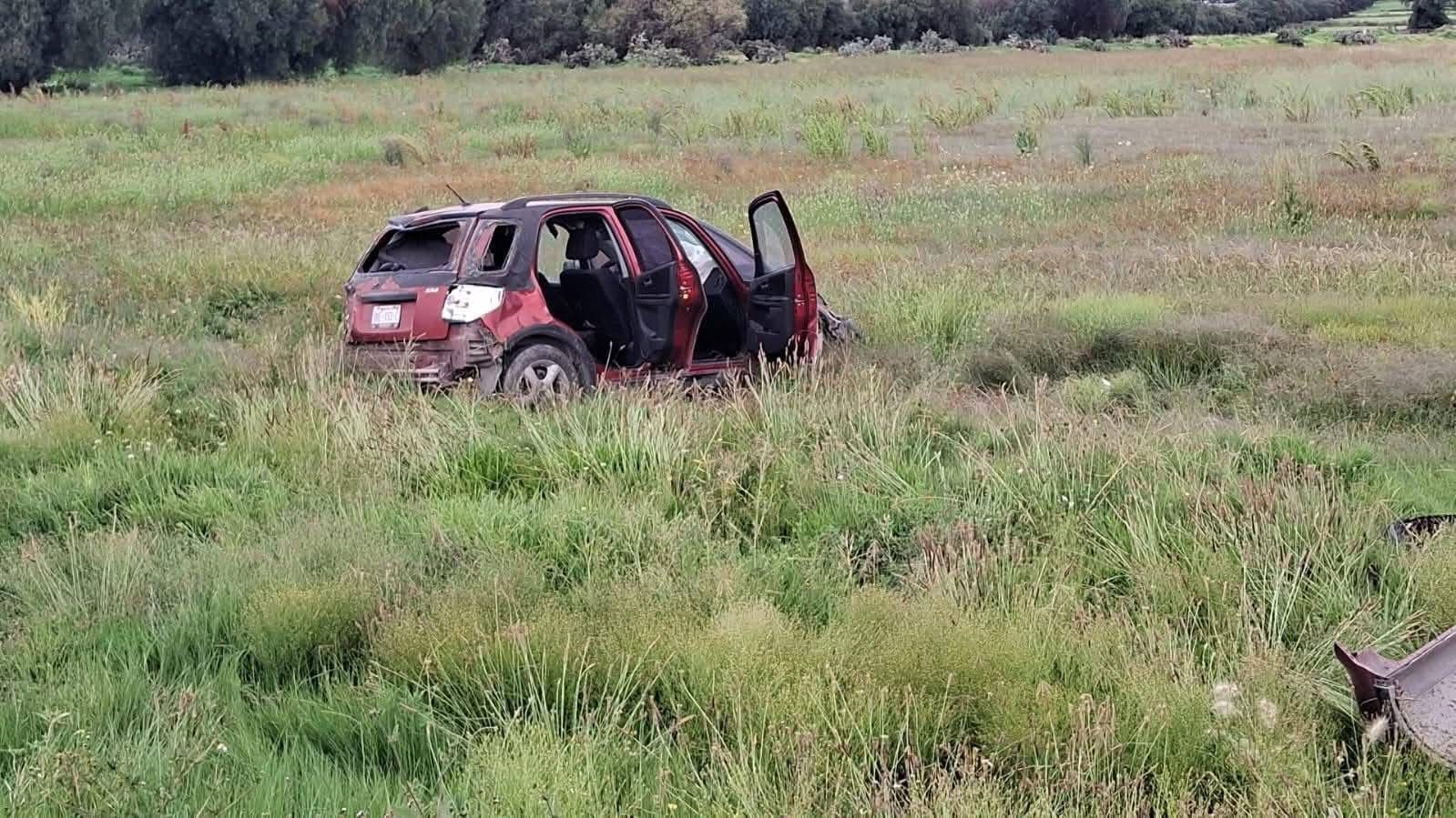 Mujer lesionada tras accidente en la México-Pachuca