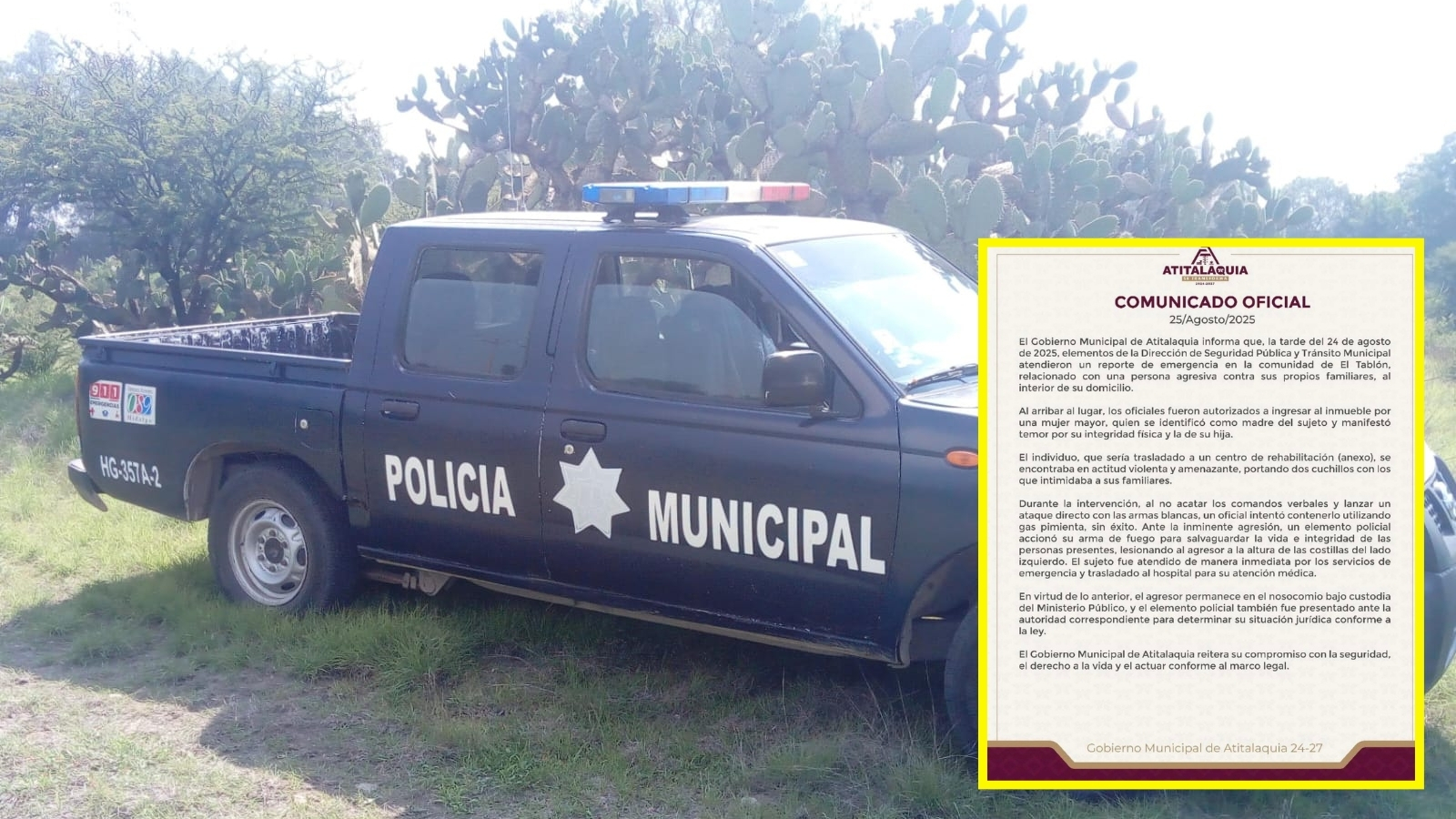 Noche violenta en Atitalaquia; un herido