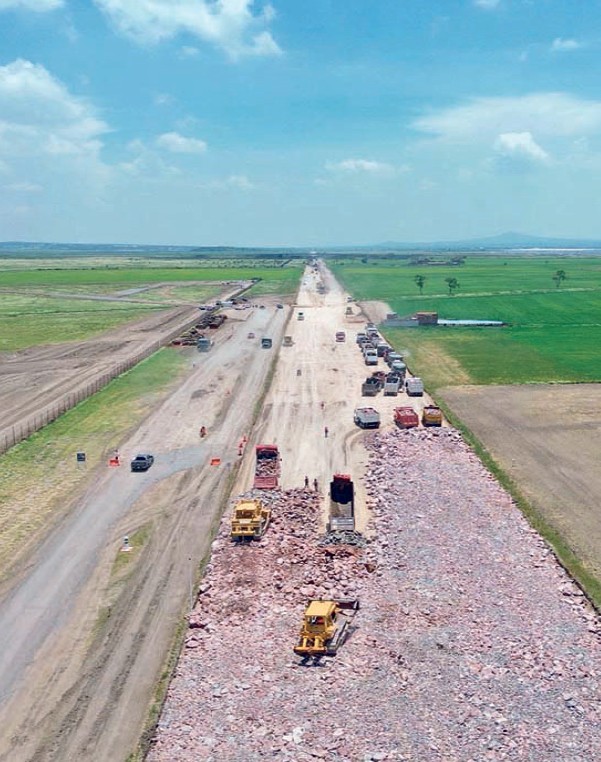 Obras de contrucción del tren Maya en Hidalgo