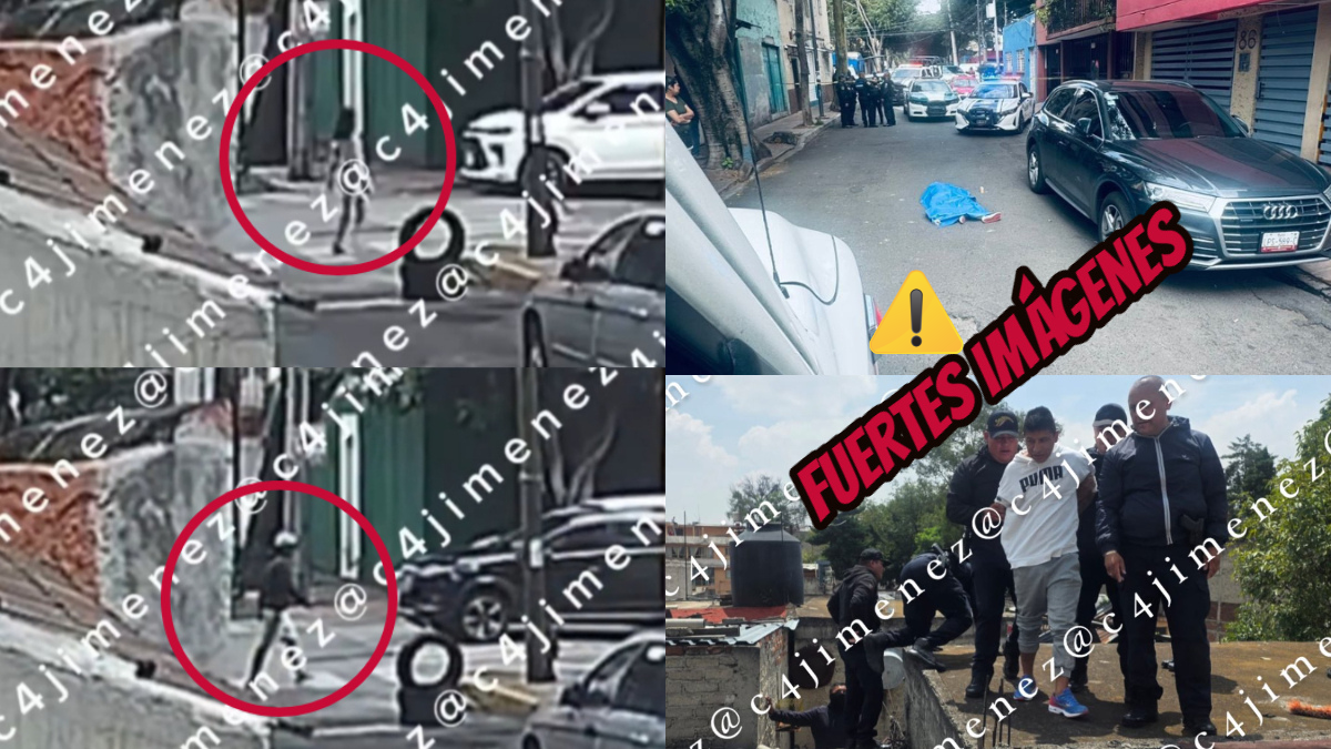 Revelan VIDEO de momento exacto en que ladrón apuñala a jovencita en el cuello y muere en CDMX