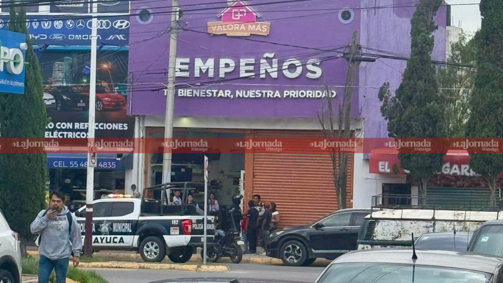 Tizayuca: con violencia, asaltan casa de empeño en pleno centro