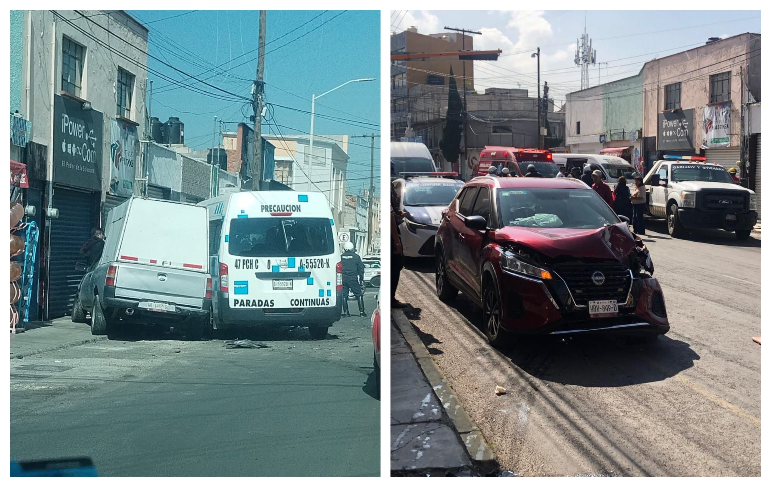 Accidente en Pachuca: carambola en Abasolo deja tres lesionados