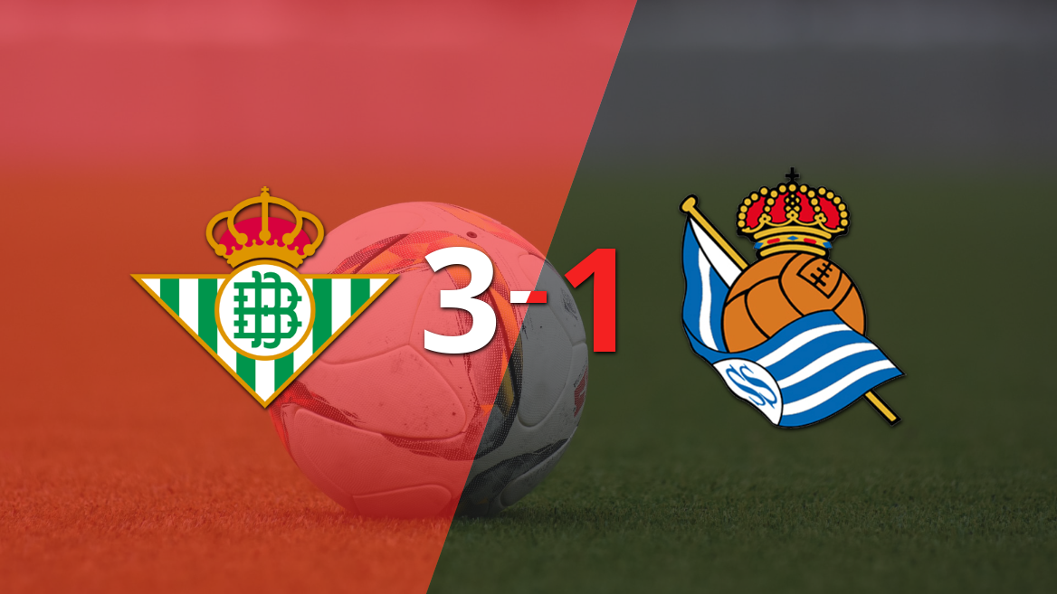 Betis fue más y venció por 3 a 1 a Real Sociedad