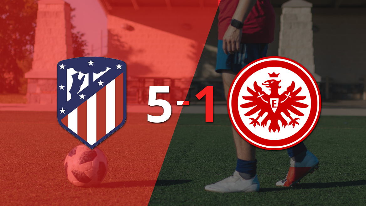 Atlético de Madrid golea 5-1 a Eintracht Frankfurt