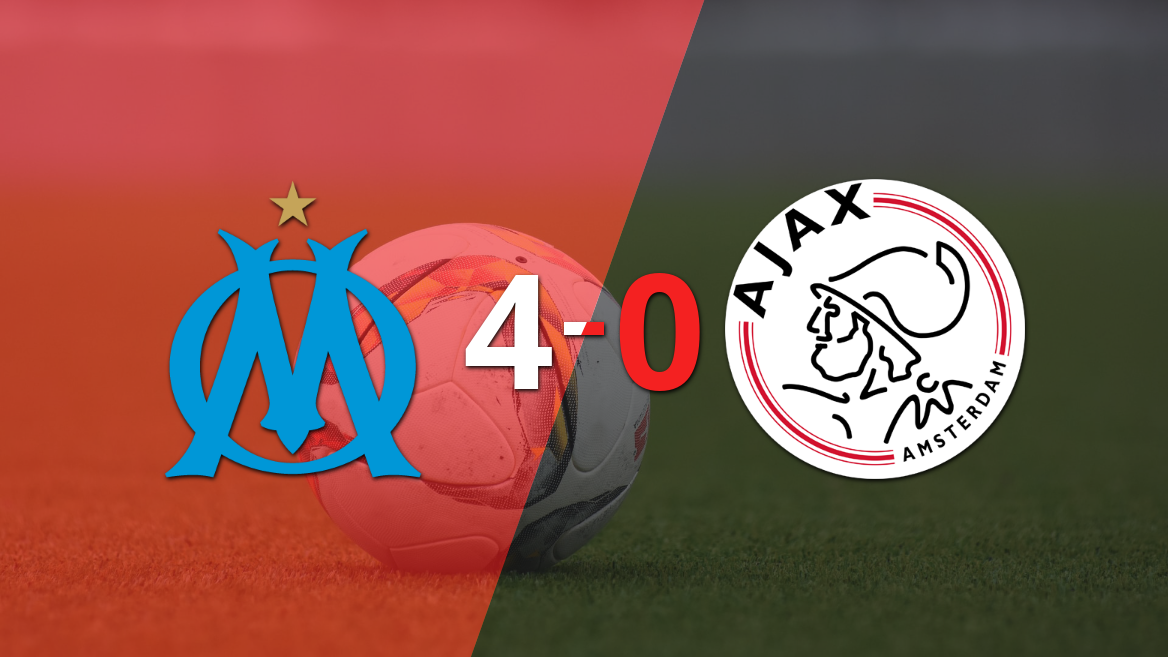 Goleada 4-0 de Olympique de Marsella a Ajax con doblete de Igor Paixão incluído