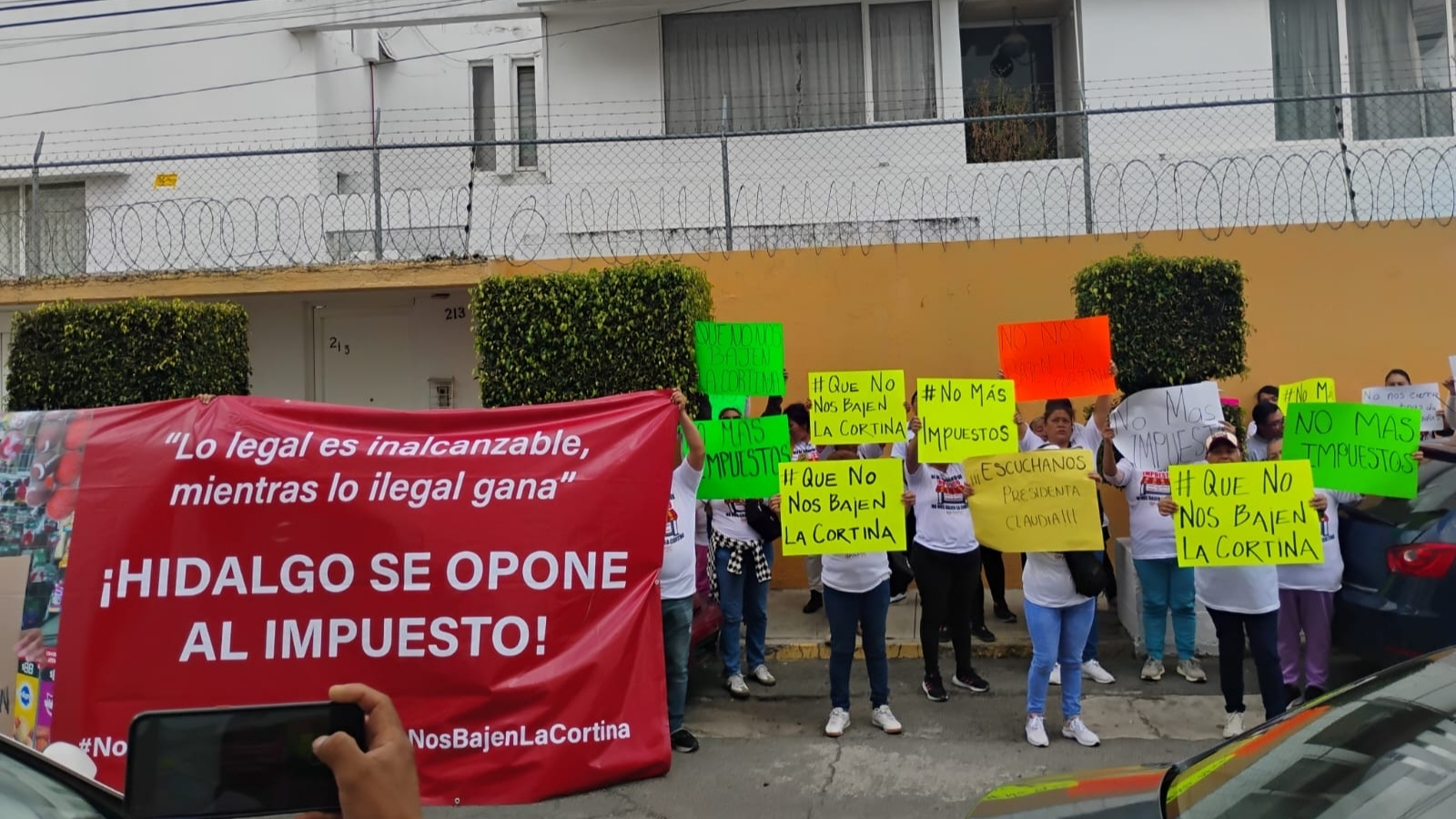 Manifestación de comerciantes ANPEC en Pachuca