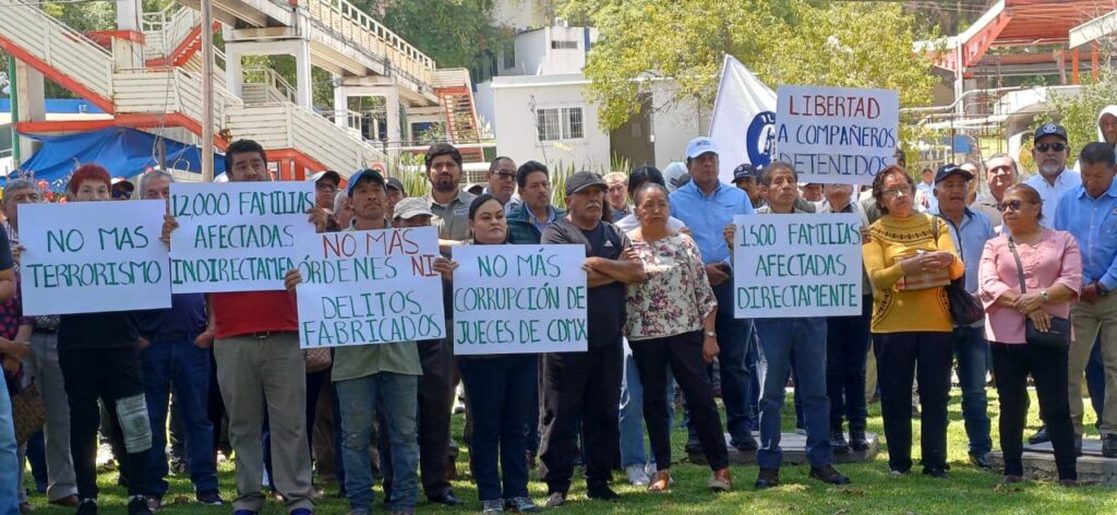 Manifestacón en Cooperativa Cruz Azul