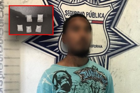 Detienen a sujeto por posesión de droga en Mineral de la Reforma