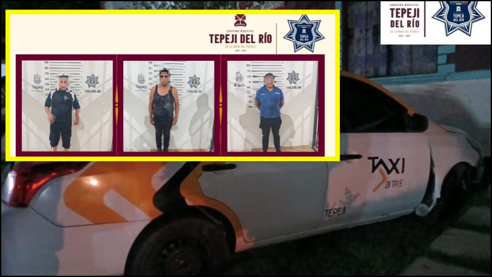 Detienen a tres personas por presunto robo de cableado en Tepeji del Río