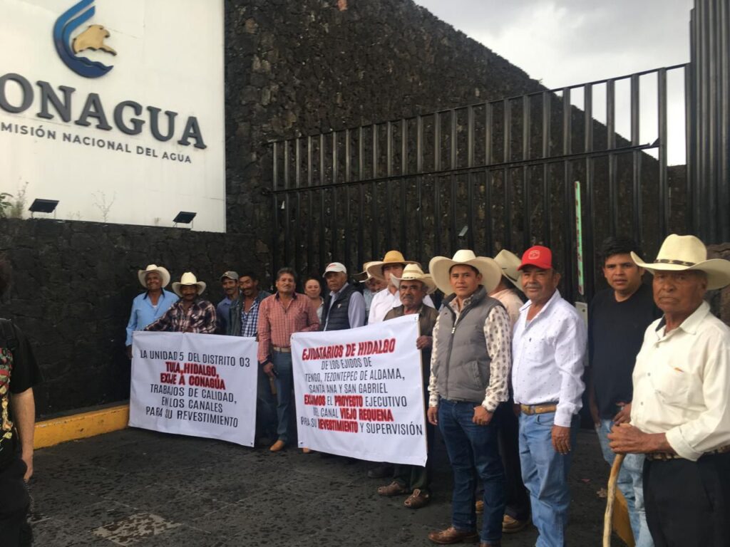 Los comisariados ejidales de Santa Ana, San Gabriel, Atengo y Tezontepec, exigieron a la CONAGUA, conocer el proyecto ejecutivo de las obras de rehabilitación próximas a realizarse en el Valle del Mezquital