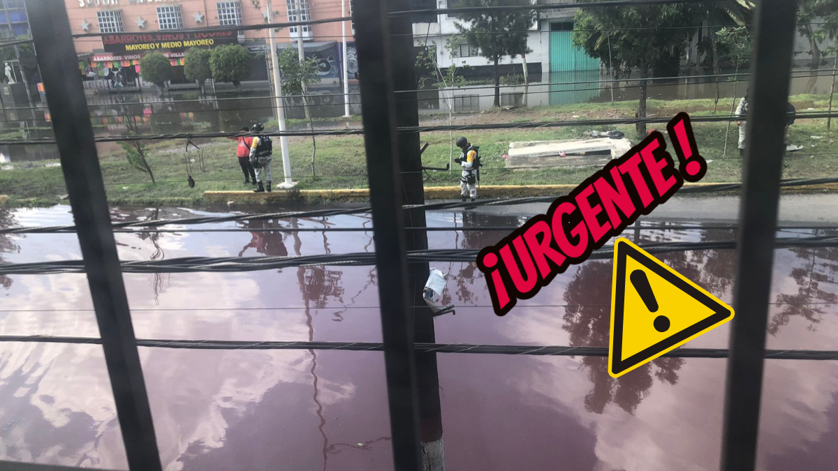 VIDEO | Agua roja sorprende a vecinos de Vicente Villada tras fuertes inundaciones en Neza, Edomex