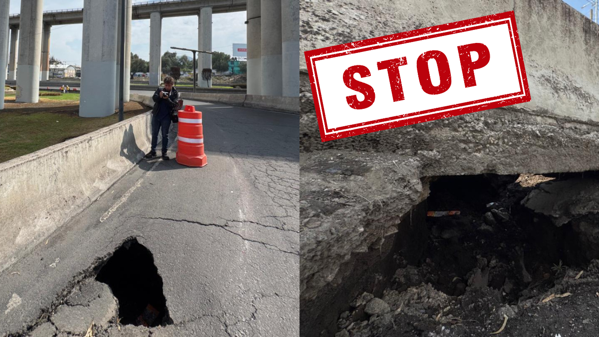 VIDEO | Vecinos alertan por socavón en puente de La Concordia tras explosión de pipa en Iztapalapa, CDMX