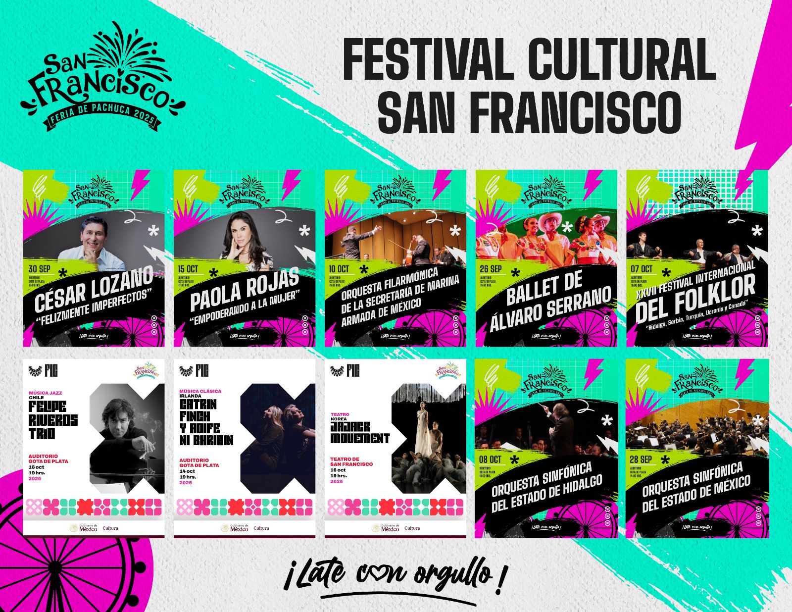 Inicia preventa de boletos para el Festival Cultural San Francisco en la Feria Pachuca 2025