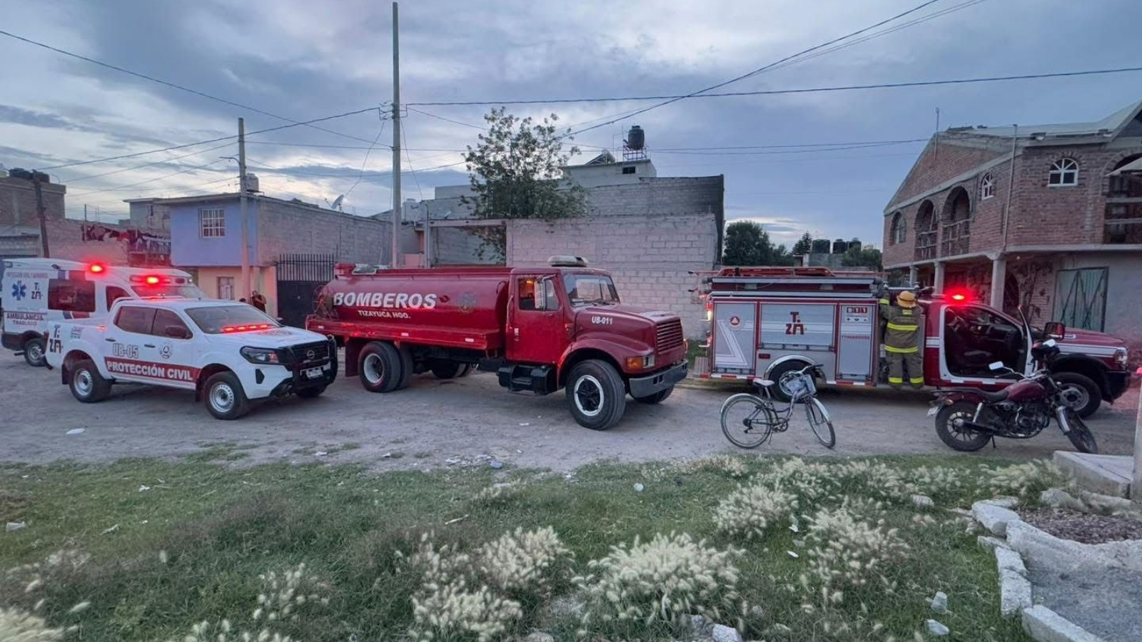 Incendio en Tizayuca por pirotecnia de feria