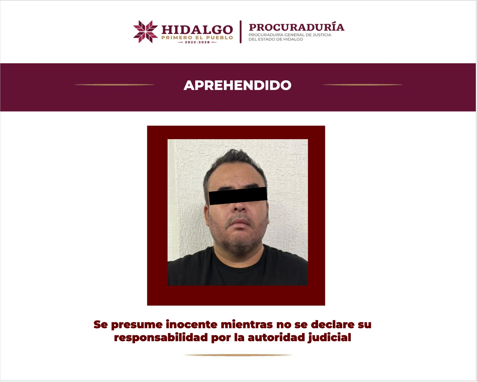 Presunto responsable de homicidio en Tula es detenido en Puebla