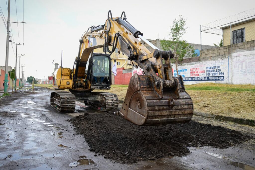 Obras de pavimentación en Tizayuca 