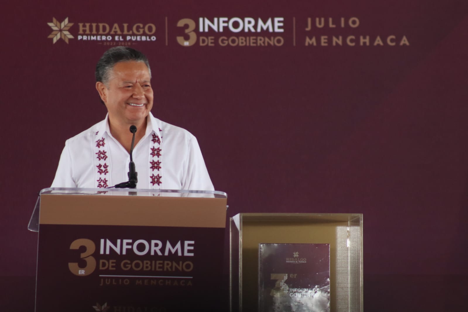 Julio Menchaca anuncia inversión para saneamiento del río Tula durante tercer informe