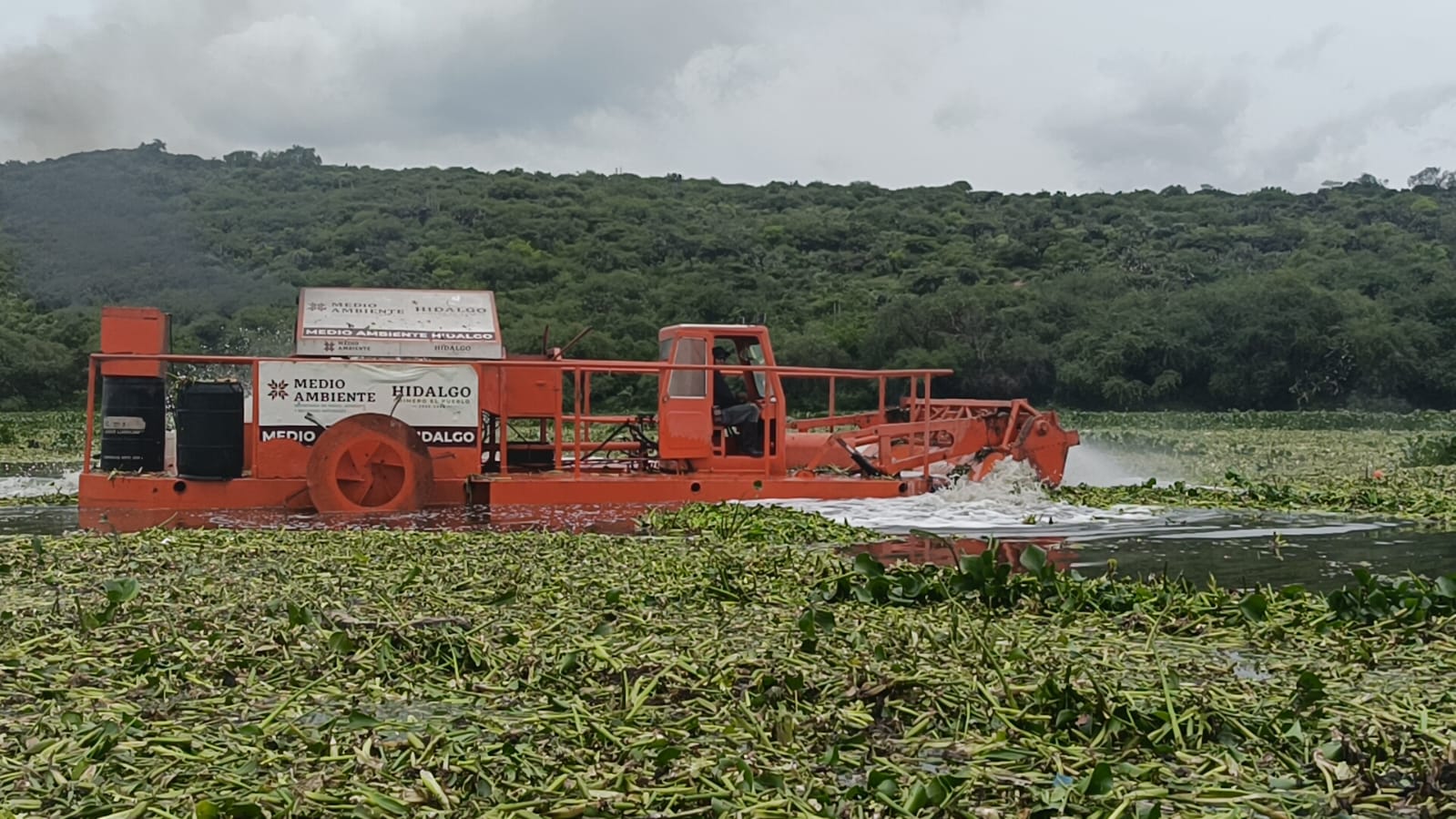 Semarnath pide apoyo a Tula para cubrir diésel de trituradoras de lirio en presa Endhó