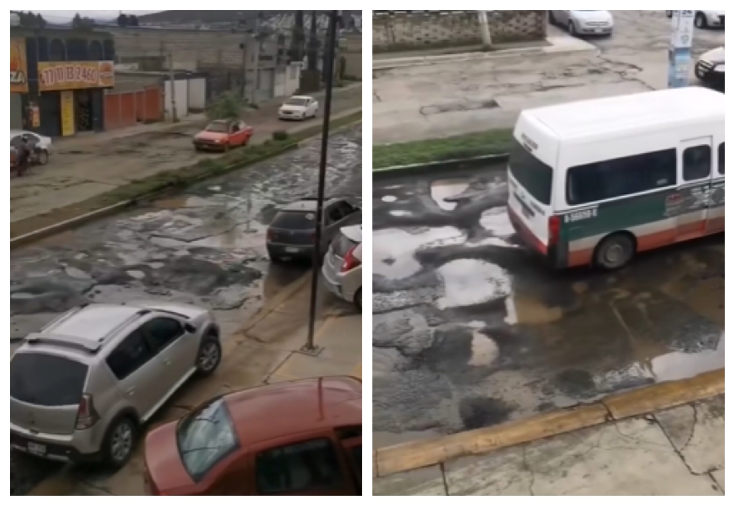 Lluvias destrozan camino de La Providencia a La Calera: enormes baches, autos descompuestos y caos vial