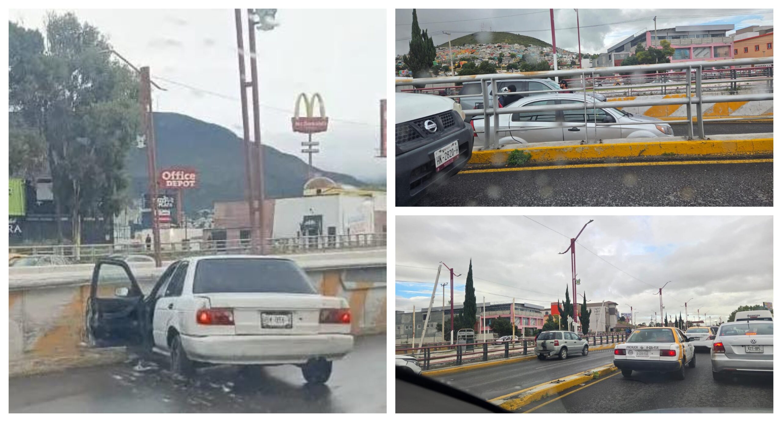 Carambola en el Río de las Avenidas genera largas filas rumbo al centro de Pachuca