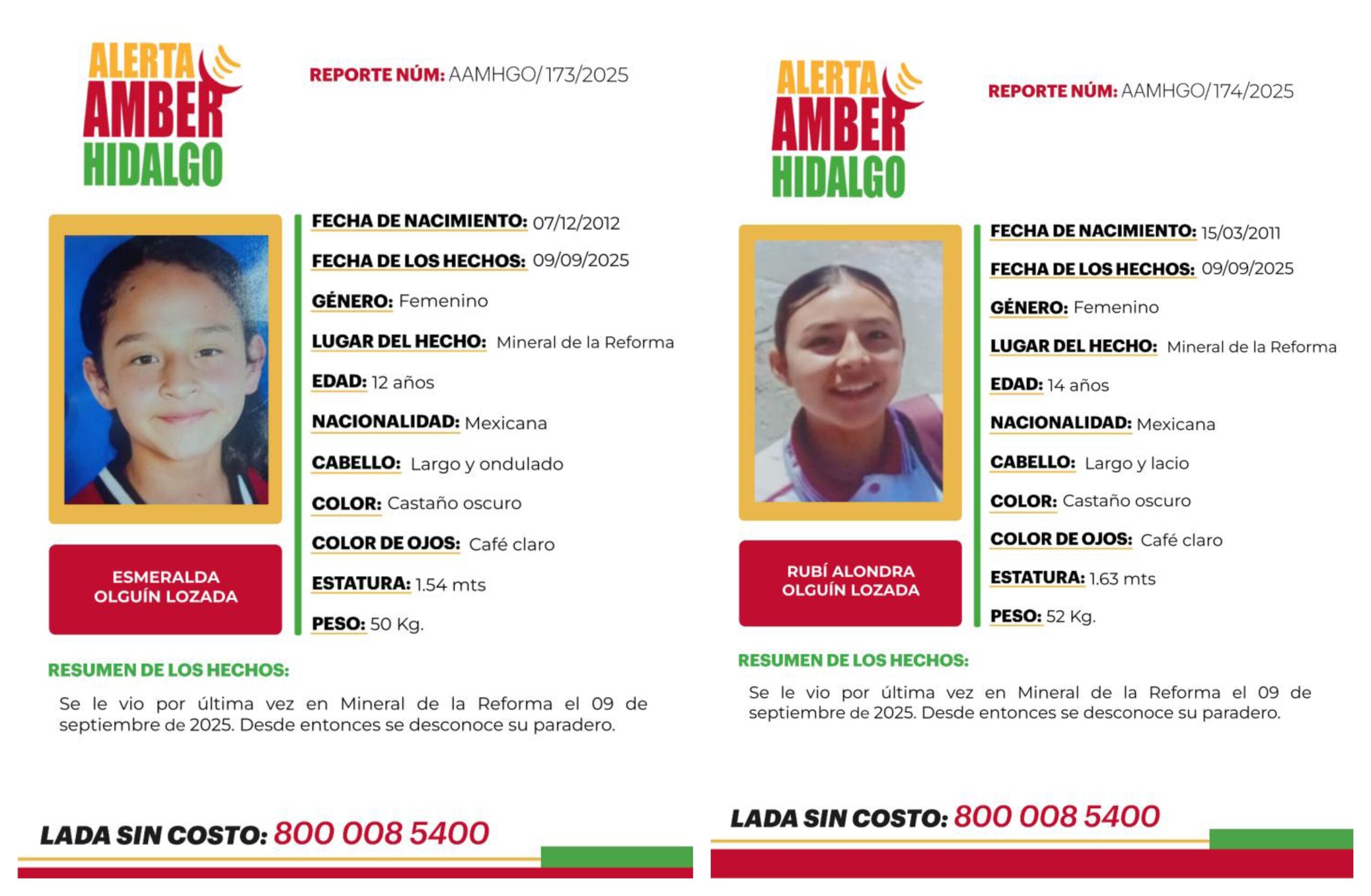 Buscan a hermanas desaparecidas en Mineral de la Reforma; piden apoyo ciudadano