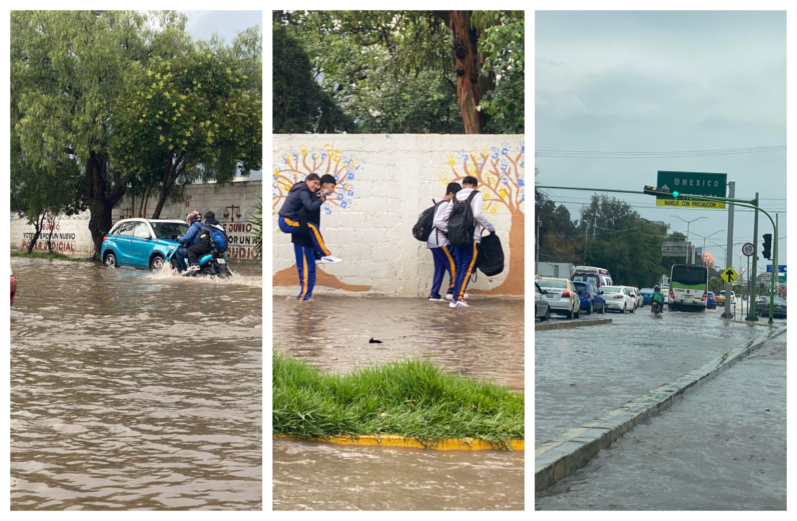 Cuarto día de lluvias causa inundaciones en Pachuca y Mineral de la Reforma: VIDEOS
