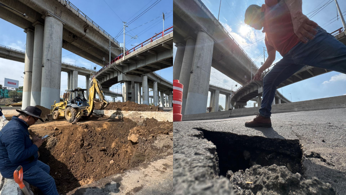 VIDEO | Reparan grieta en el Puente de la Concordia en Iztapalapa; vialidad cerrada