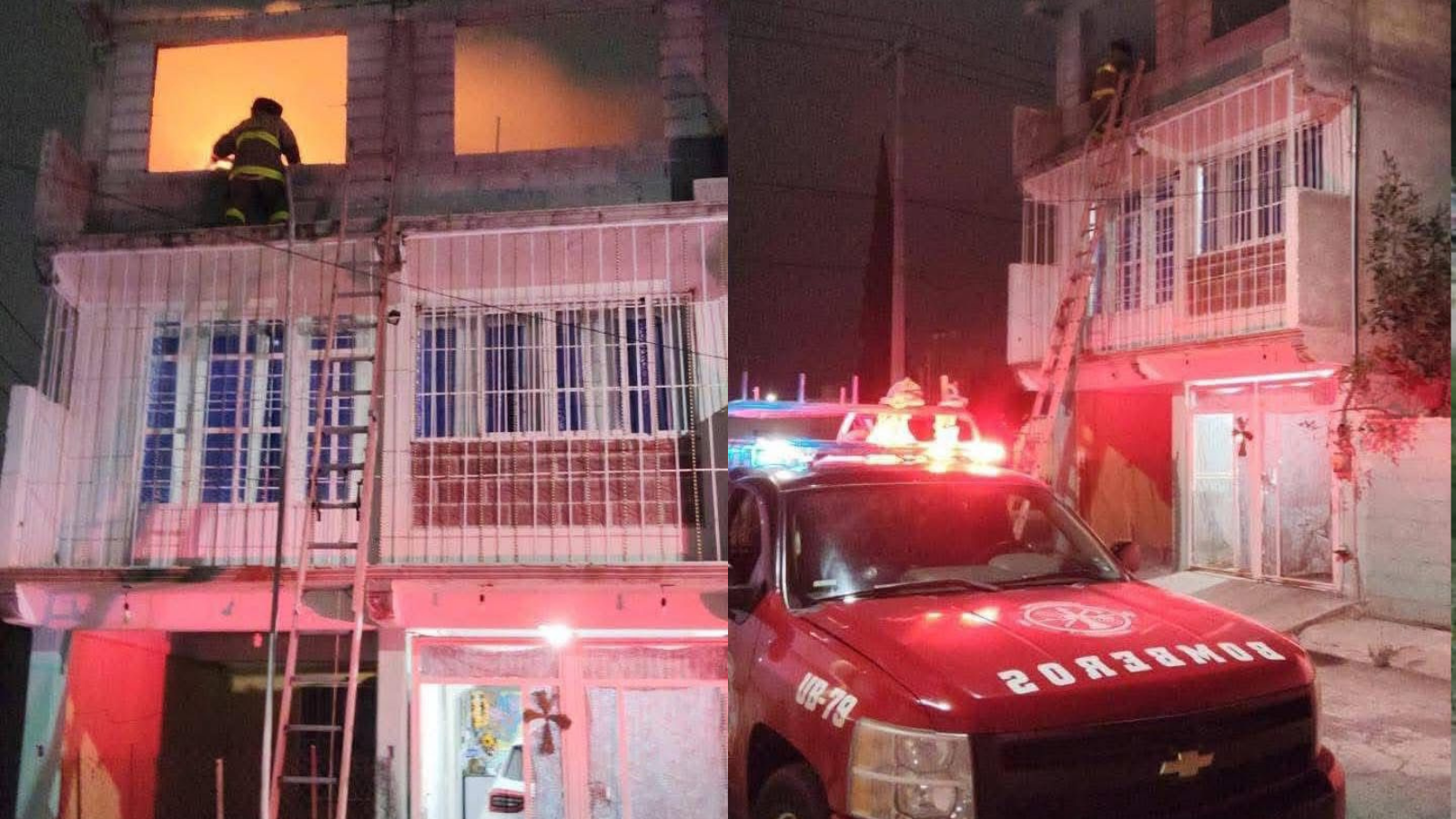 Incendio consume vivienda en fraccionamiento de Tizayuca