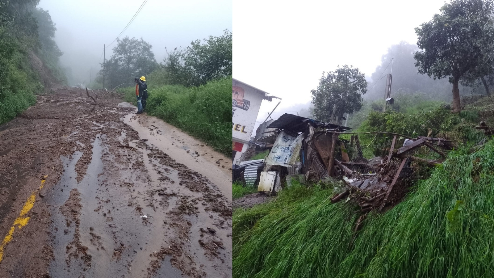 Molango en emergencia por derrumbes: familias evacuadas y caminos bloqueados