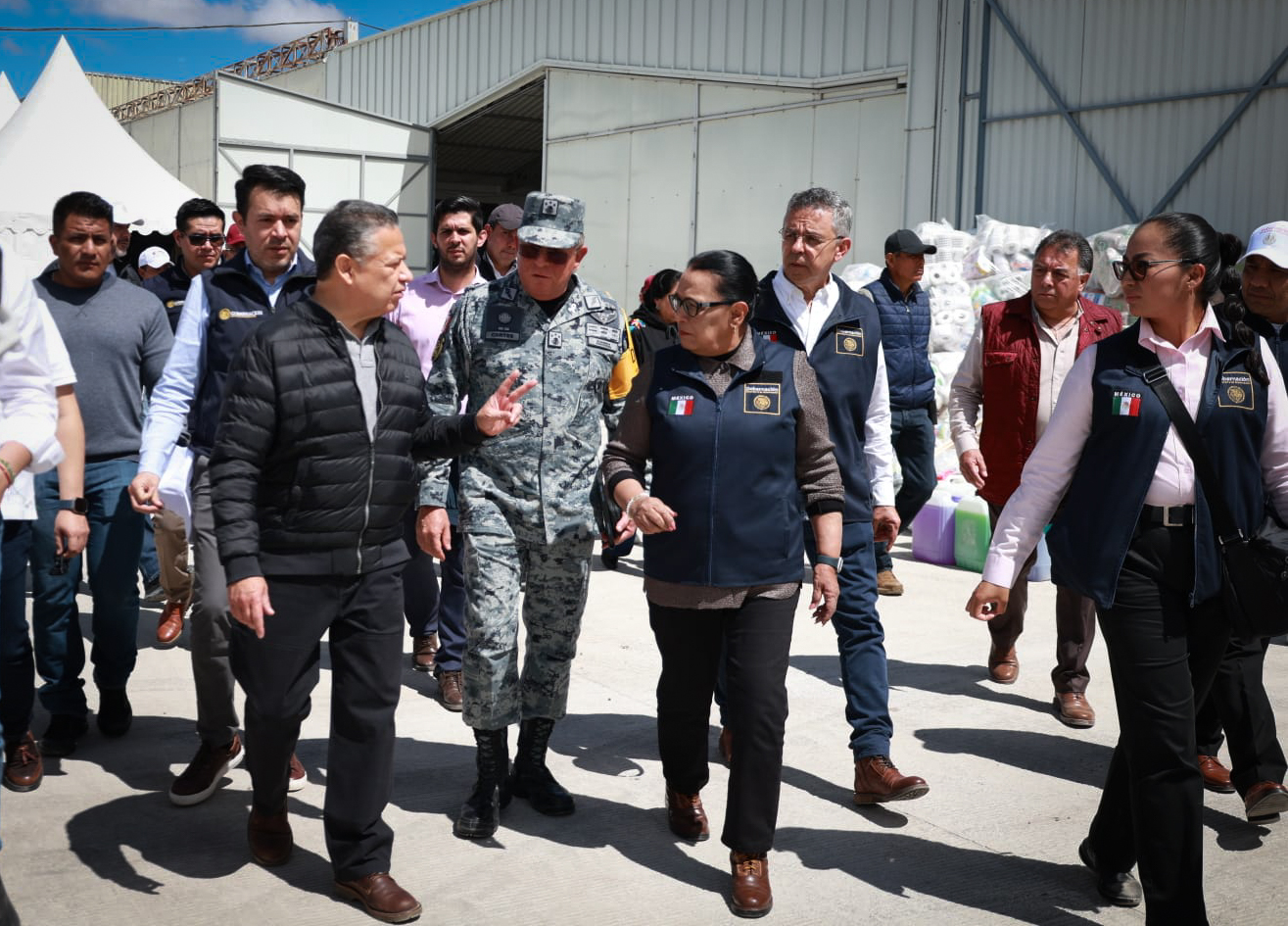 Rosa Icela Rodríguez supervisa en Pachuca el envío de ayuda a comunidades afectadas.