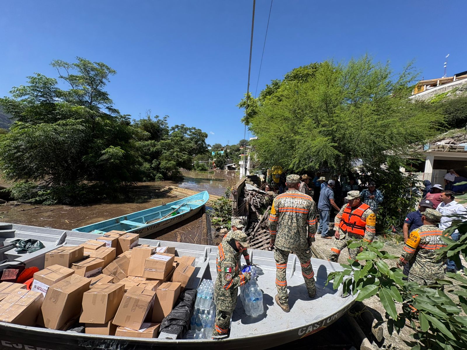 Sedena implementa plan en su fase “auxilio” para zonas afectadas de Hidalgo